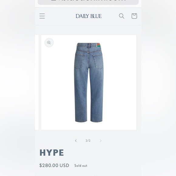 Adriano Goldschmied × Daily Blue HYPE Jeans High Rise Straight Leg Made in USA - Picture 10 of 15